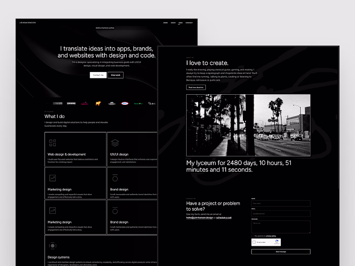 My personal portfolio. Find my