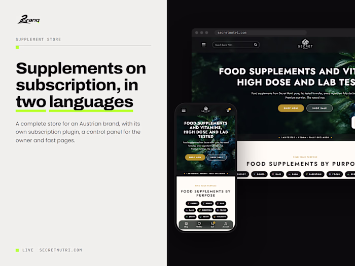 Supplement Store with Stripe Subscriptions