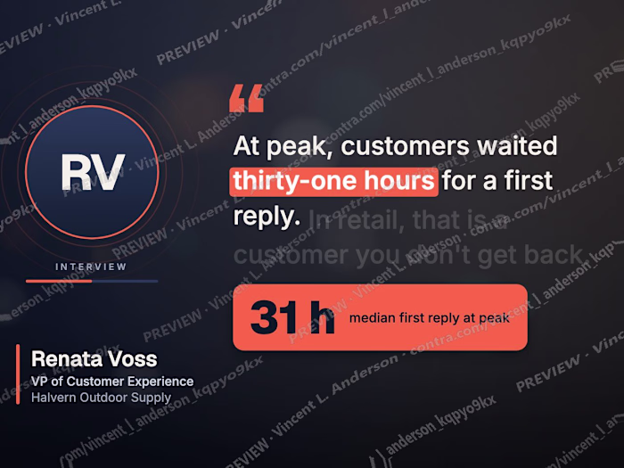 Customer case study video with animated key numbers