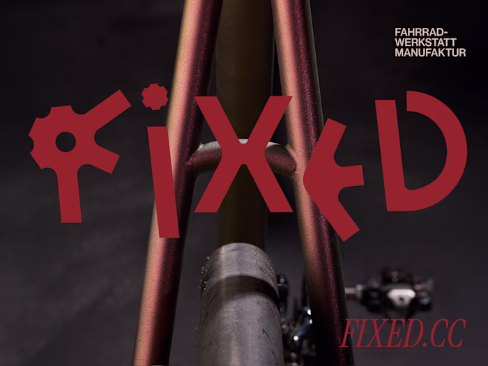 Bicycle workshop logo. FIXED