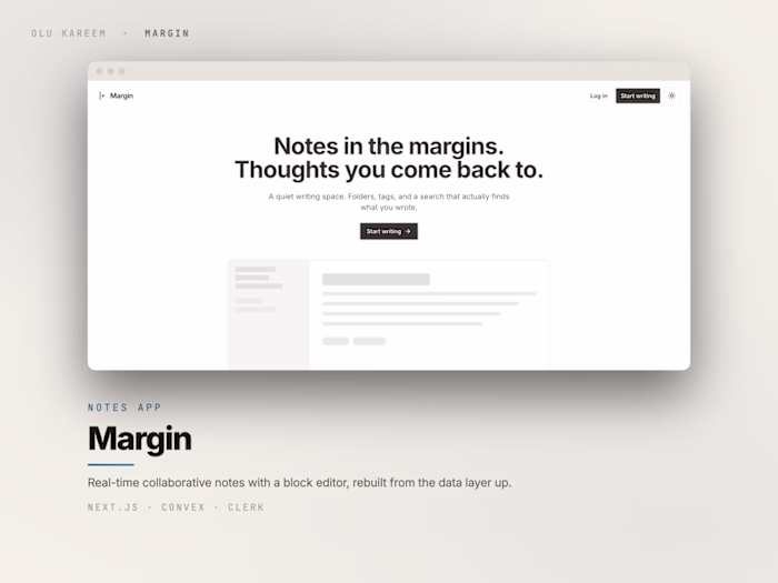 Margin, a real-time collaborative notes app