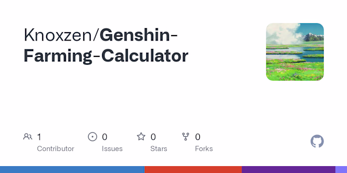 Genshin-Farming-Calculator
