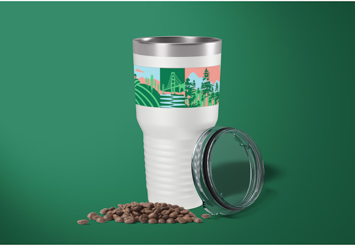Illustrative Merchandise for Starbucks Reusables 