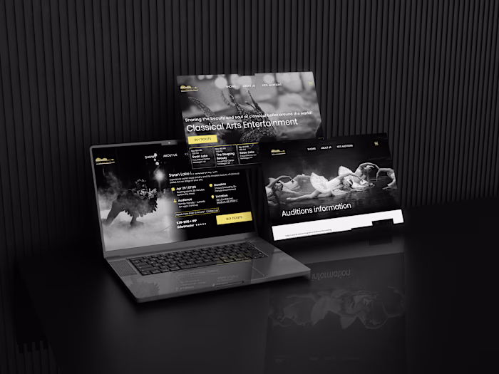 Website for a Touring Ballet Theater
