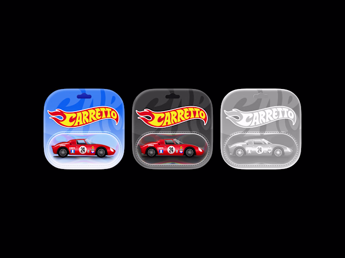 The second icon version is inspired by collectible toy cars ...