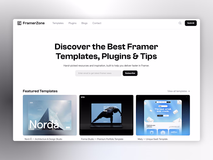 Framer.zone — Directory Website Development