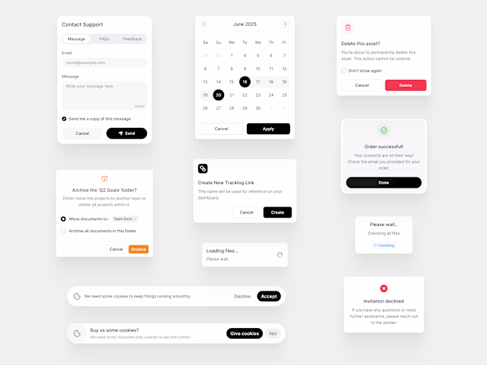 Minimal Modals / Popup Window Design