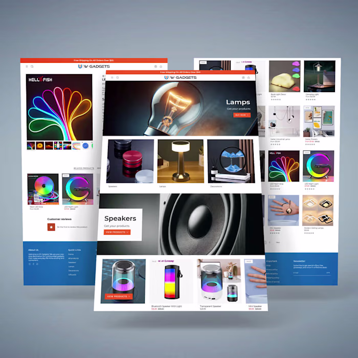 Gadgets Shopify Store Design, Shopify Ecommerce website