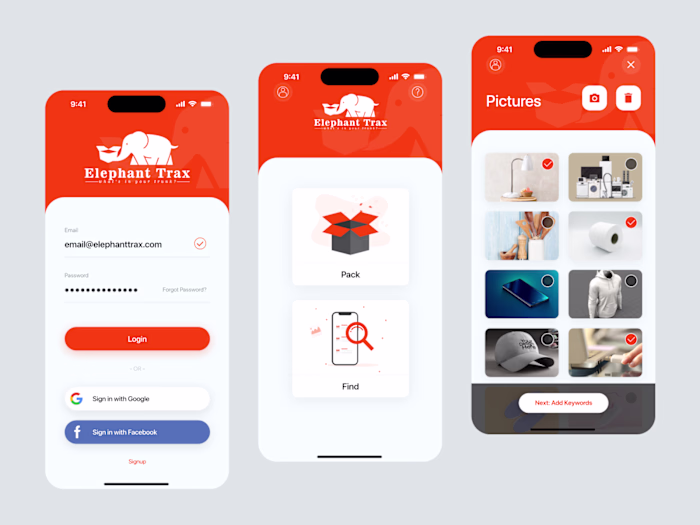 Parcel App Design