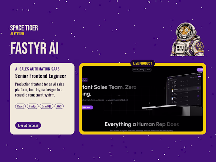 Fastyr AI: Frontend for an AI Sales Platform