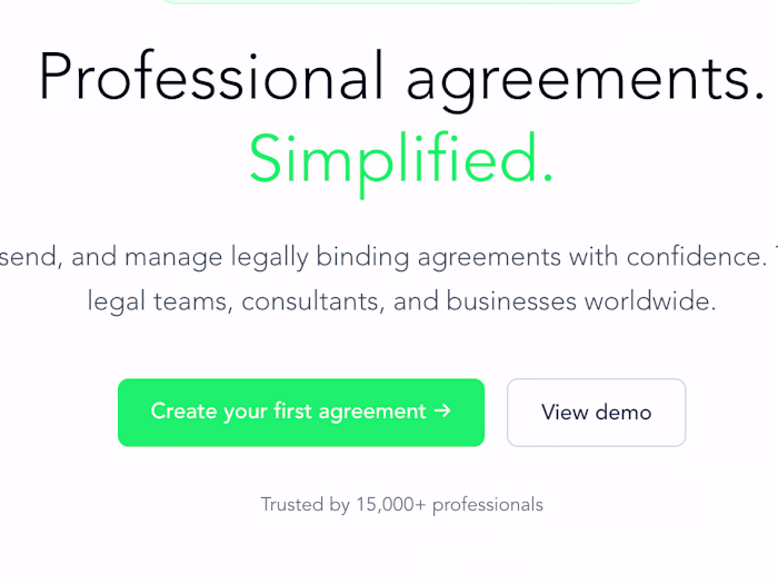 Agreed - Draft and Sign Agreements and Contracts with AI. 