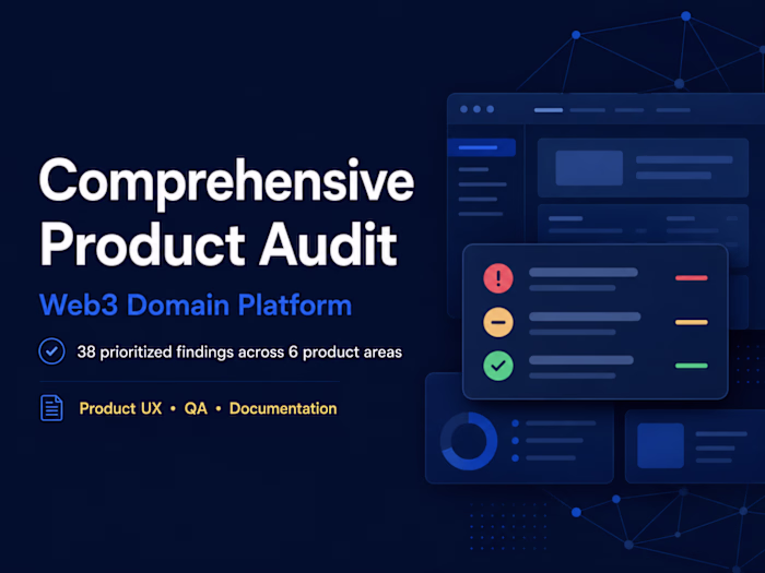 Product & UX Audit for a Web3 Domain Platform