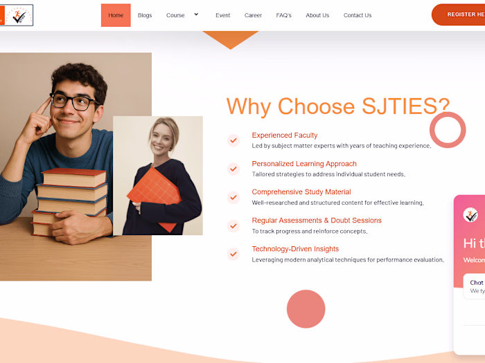 This website develop for coaching instutute