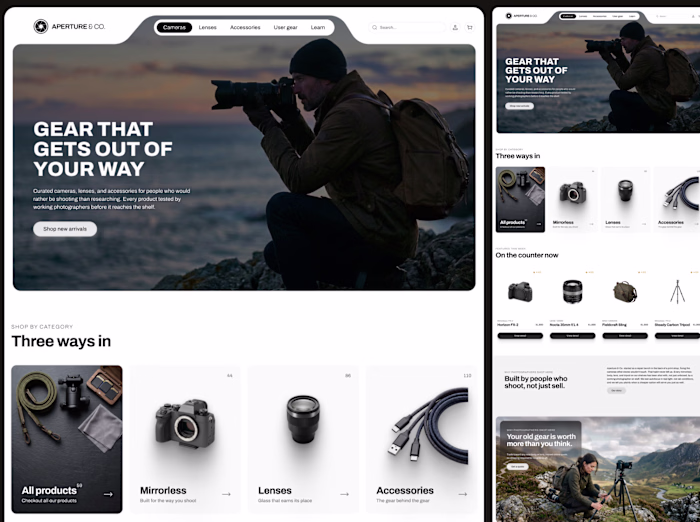 Aperture & Co. - Camera Gear Store, Built to Sell Trust