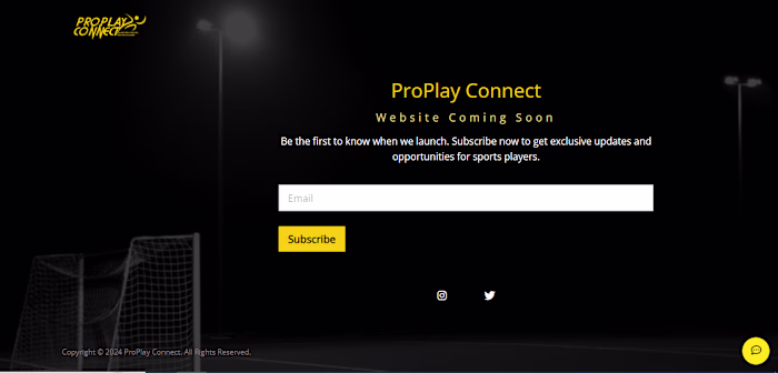 Sports Community Website (Phase 1 – Coming Soon Page)
