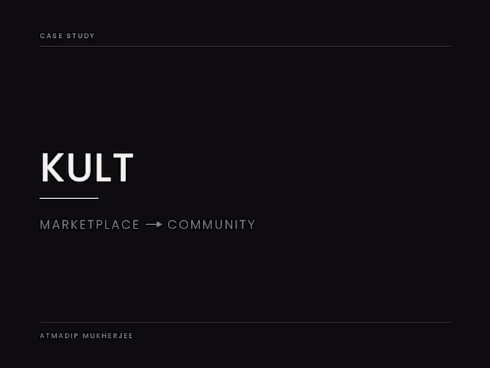 KULT — Marketplace to Community