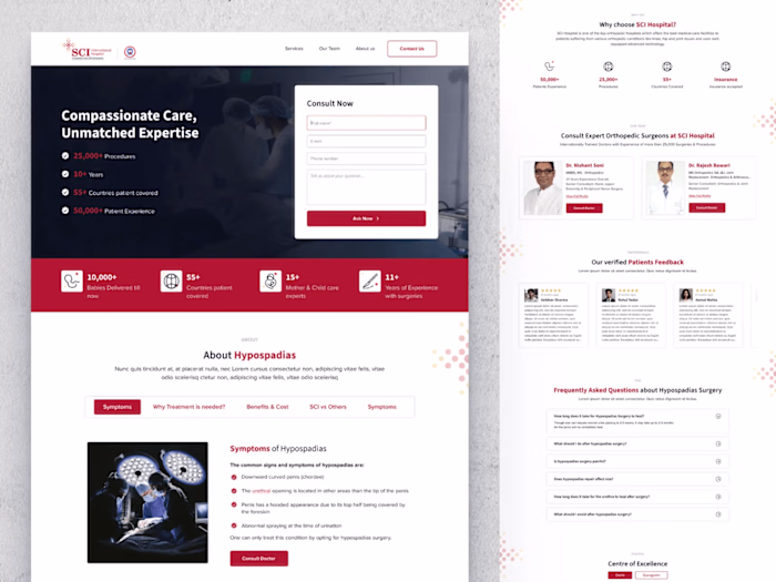 SCI Hospital | Landing Page