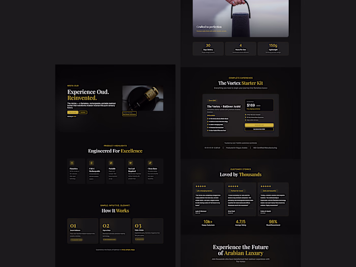 Product page design 
Simplicity +