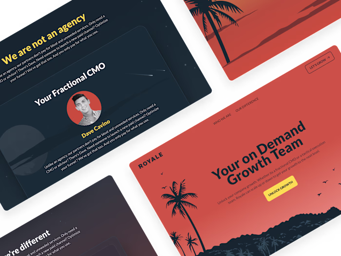 Royale Marketing Landing Page