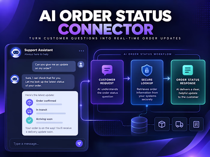 AI Support Connector: Secure Order Status API