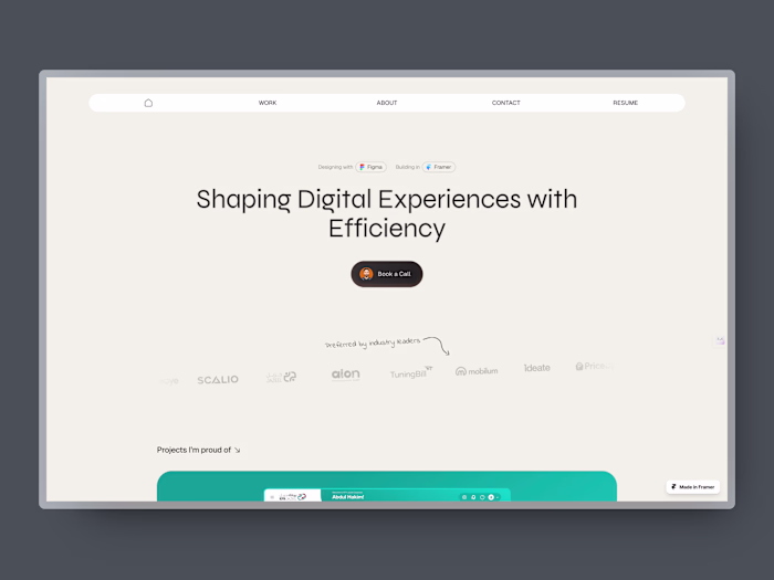 Portfolio Website in Framer 🔥🔥