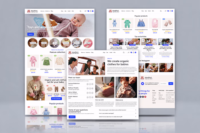 Design of weblow Platform for Organic Baby Clothing