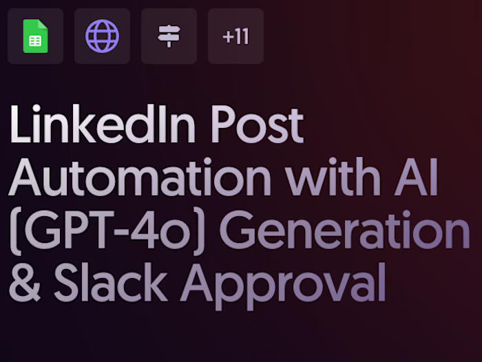 LinkedIn Post Automation with AI and Slack
