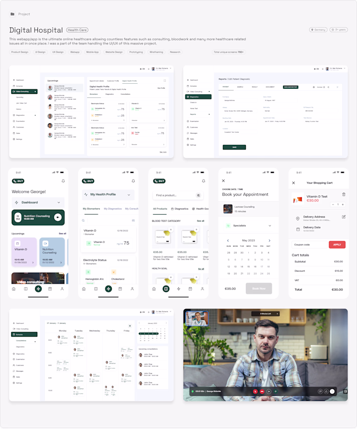 This webapp/app is the ultimate online healthcare allowing c...