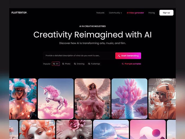AI Website for Creative Industries