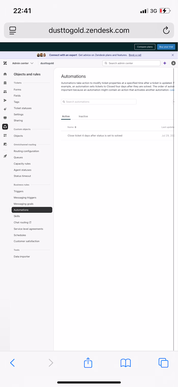 Zendesk Customer Support Administration Practice
Completed