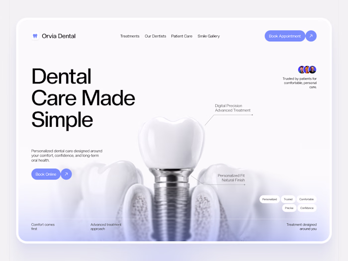 Just wrapped a hero section for a dental website. How does i...