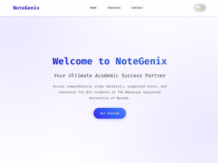 Notegenix Note-Taking Web App Development