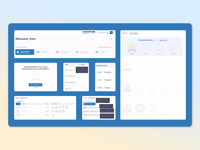 Gamification system design for B2B to increase repeat use by 40%