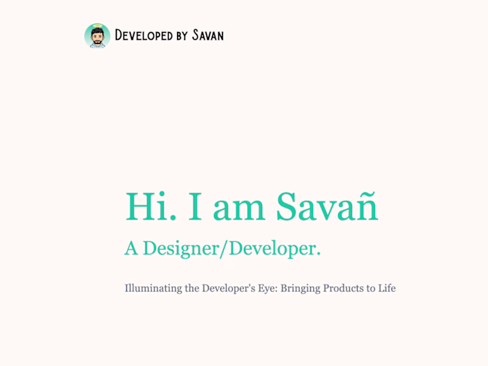 Savan Portfolio