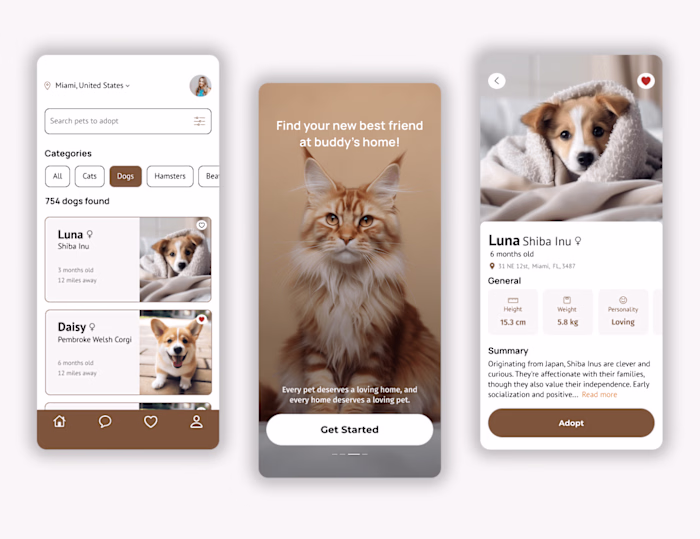 Pet Adoption App Design