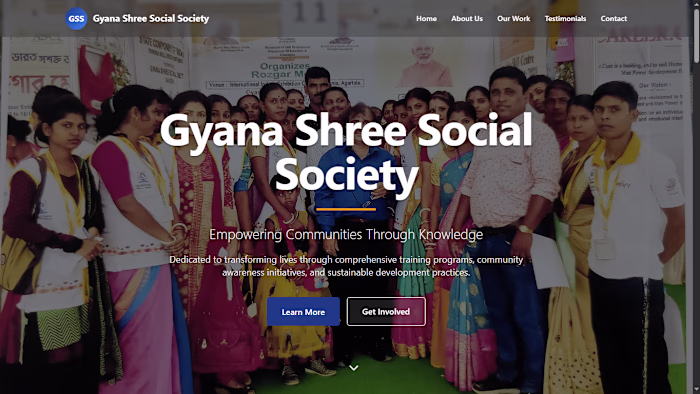 Built a Website for Gyana Shree Social Society (NGO)