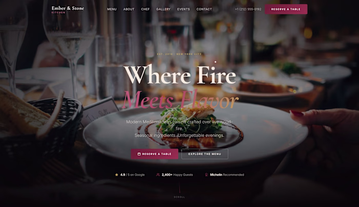Ember & Stone - Restaurant Site Built Around One Action