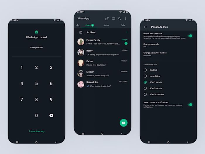🔒 WhatsApp Redesign: Flexible Locking System 🔒