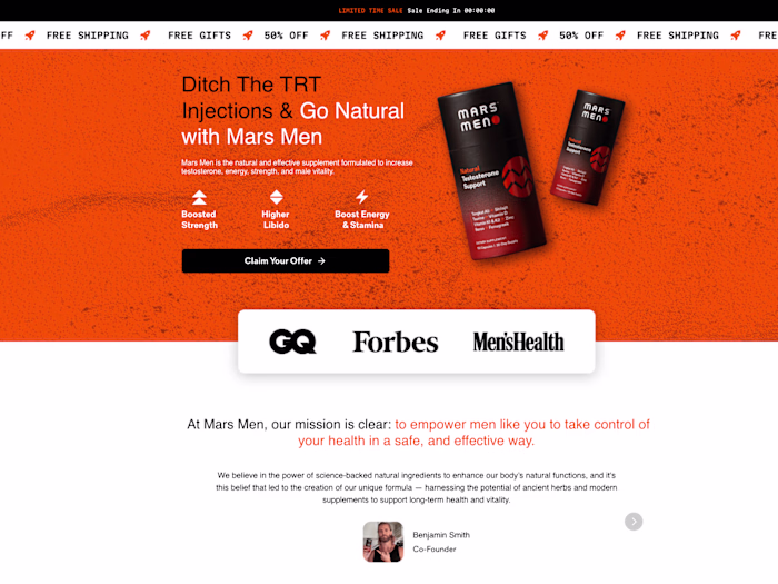 Mars Men | Framer Page Development