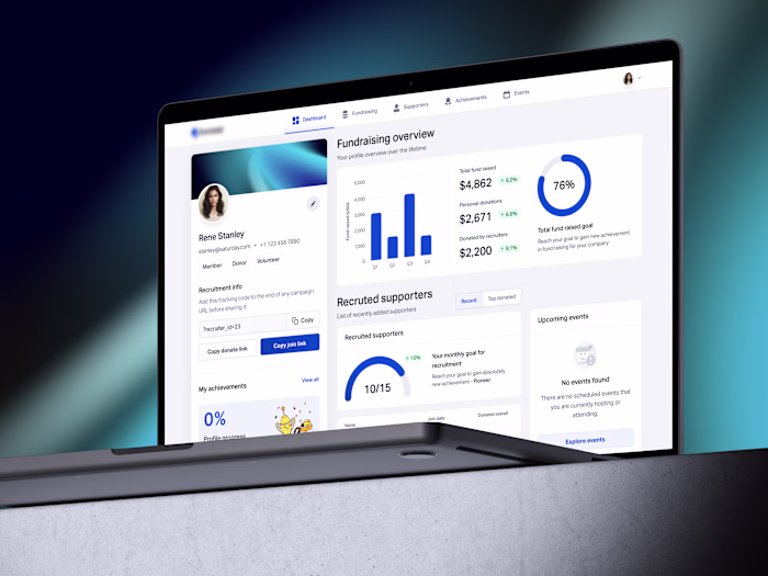 [SaaS] NationBuilder - UI/UX Design on the Charity Dashboard 