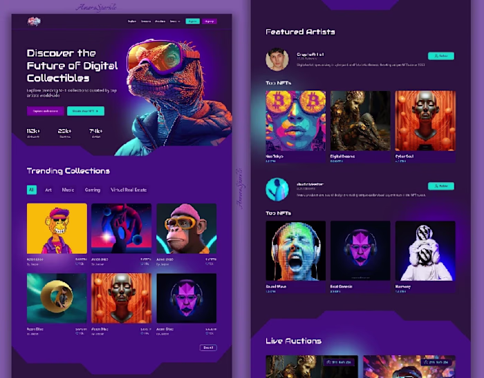 NFTopia Landing Page Design