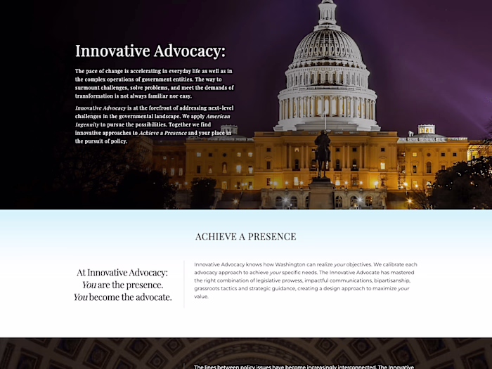 Innovative Advocacy | Wordpress Website Redesign