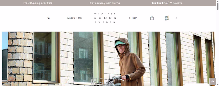 Weather Goods Sweden: WordPress e-commerce