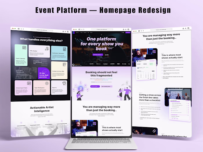 Event Booking Platform — Homepage