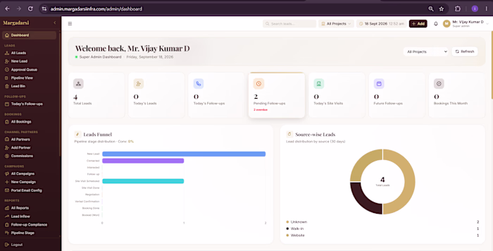 Margadarsi Infra — Lead Management/CRM Ecosystem