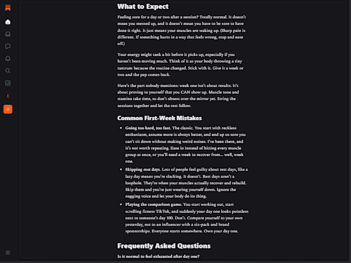 An SEO blog post for