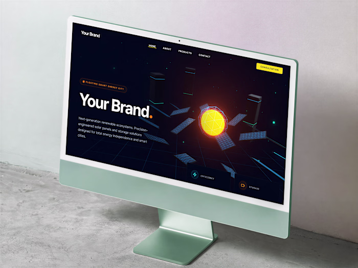3D Solar Energy Website Concept