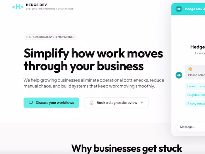 Business Website with Workflow Systems