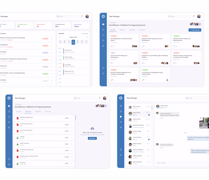 SaaS WebApp: Task Management Dashboard Design 