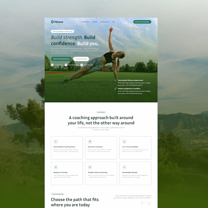 Fitnexa – Fitness Coaching Landing Page